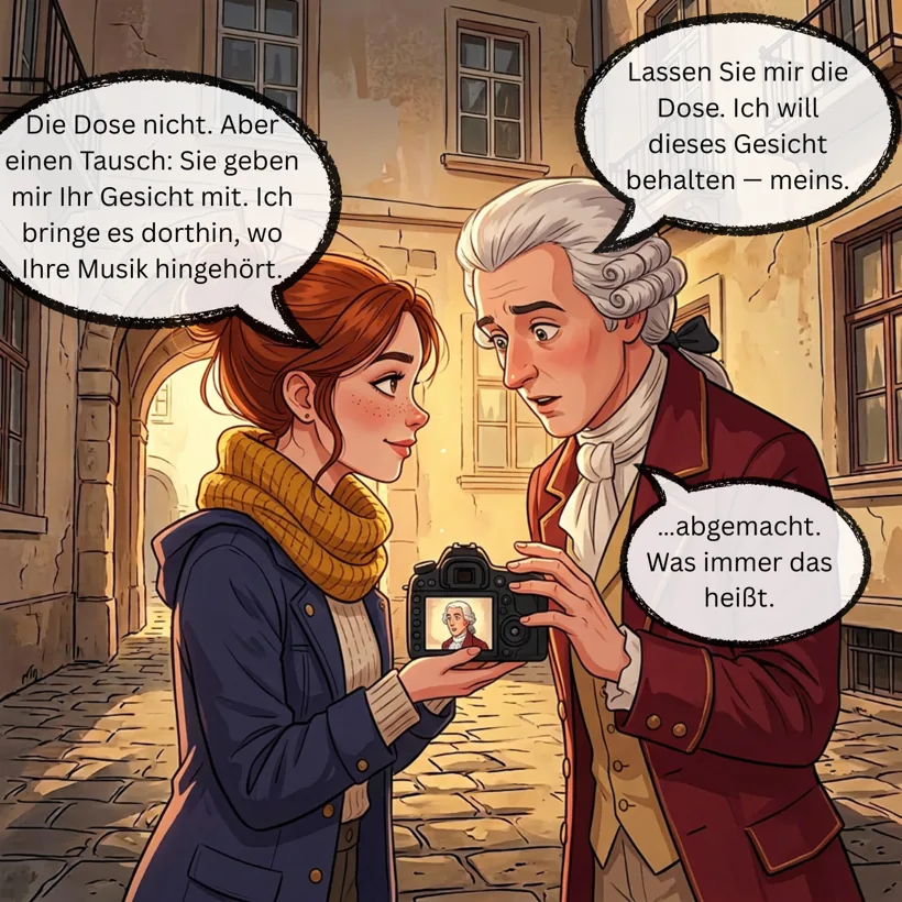 Comic-Panel 12: Sein Gesicht